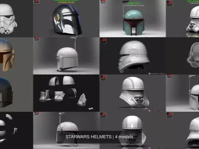 STARWARS HELMETS 3D Model Collection