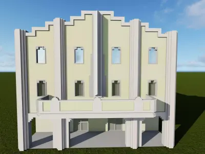 Arenal Movie Theatre Havana Cuba Low-poly 3D model