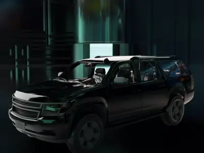 big SUV Car Blender 3D model