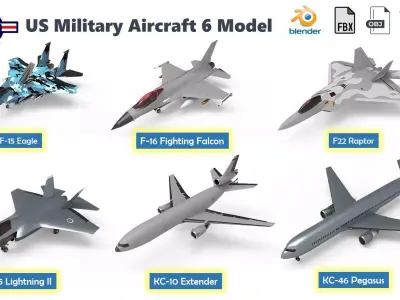 US Military Aircraft 6 list 3d model Part III 3D model