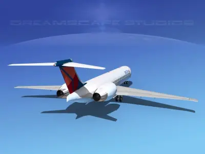 McDonnell Douglas MD-87 Delta 2 3D model