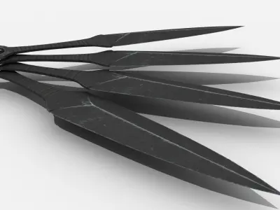 Survival Kit - Throwing Knife Low-poly 3D model