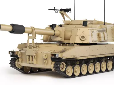 Self-Propelled Howitzer M109A6 Paladin 2019 3D model