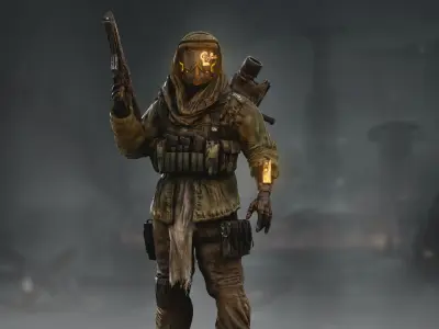 Sci Fi Terrorist Low-poly 3D model