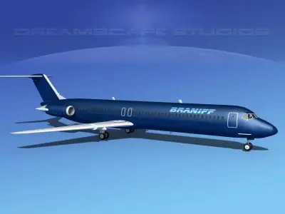 Douglas DC-9-50 Braniff Intl 3D model