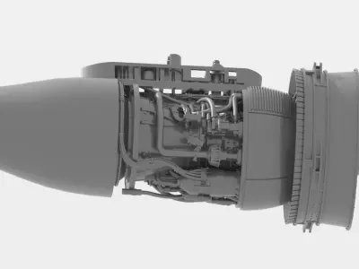 TF34-GE Jet Engine 3D print model