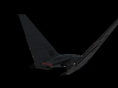 Kylo Ren Command Shuttle Free low-poly 3D model