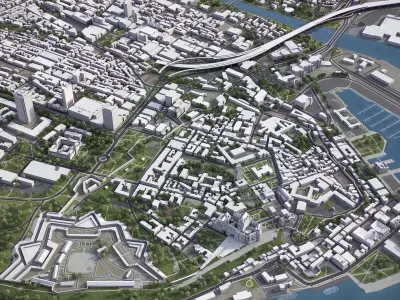 Quebec Low-poly 3D model