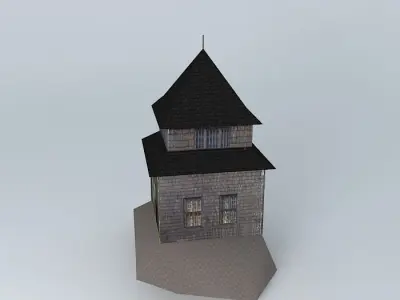 Towel building with roof Free 3D model