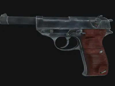 Walther P38 Low-poly 3D model