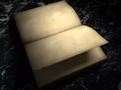 Model anim low poly book Free low-poly 3D model