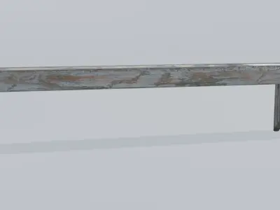 Wooden Vintage Bench Free low-poly 3D model