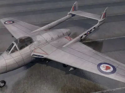 DeHavilland DH-100 Vampire FB Mk-5 3D model