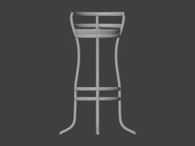 Modern Bar Stool Free 3D model buy