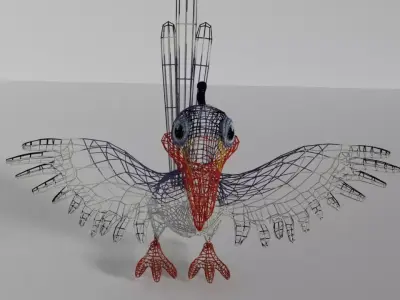 Zazu Bird  Low-poly 3D model