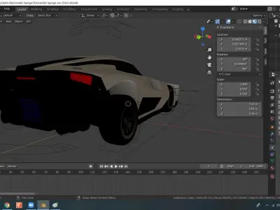 rocket league FREE 3D MODEL original Breakout Free low-poly 3D model