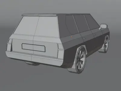 Low Poly SUv Free low-poly 3D model