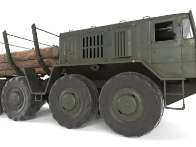 Maz 537 Timber Carrier 3D model