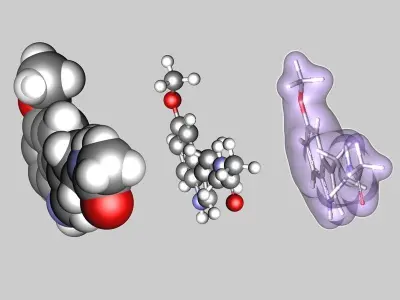 Melatonin molecule 3D model