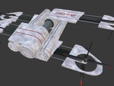 Extending Drone Model 02 Low-poly 3D model