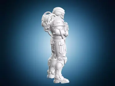 Grimdark Space Marine 3D print model