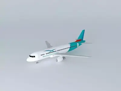 MaoriContinental Airlines Airbus A320 Free 3D model