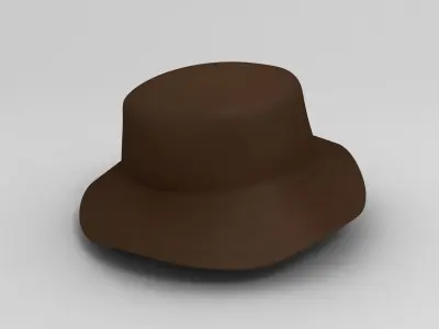 Fishing Hat Low-poly 3D model