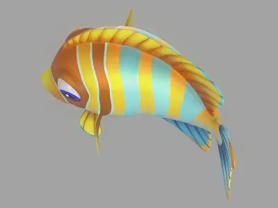 Cartoon Fish 22 Low-poly 3D model
