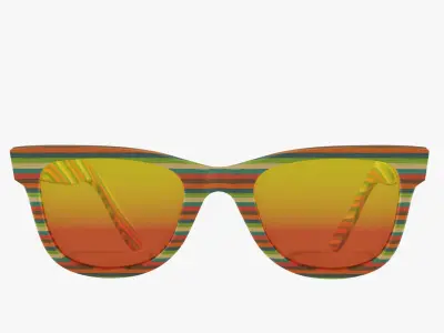 Bamboo Sunglasses 3D model