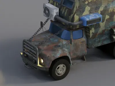 House on wheels - old ZIL 3D model