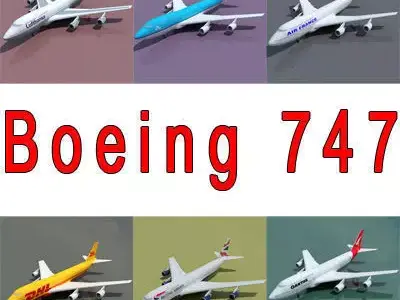 6 Textures for Boeing 3D model