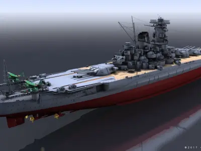 BATTLESHIP MUSASHI 3D model