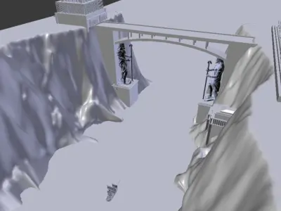 historic way Low-poly 3D model