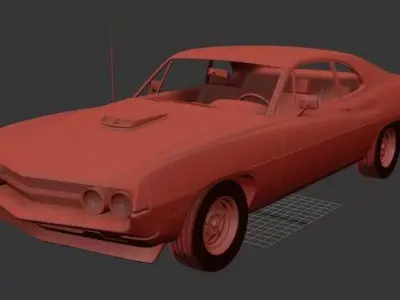 F Falcon NA Mk4 62A 429 Super Cobra Jet sedan 2door 1970 3D print model