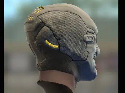 Futuristic Enforcement Helmet 3D model