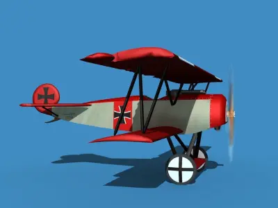 Fokker D-VI V12 3D model