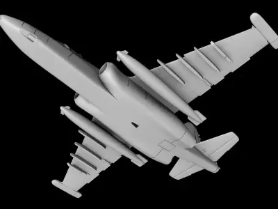 SU-25 FROG FOOT AIRCRAFT STL FILES Scale 1-72 3D print model