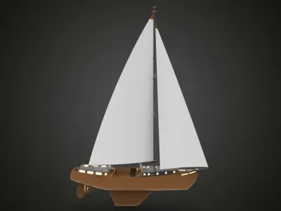 Sail Yacht 3D model