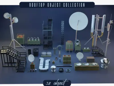 Rooftop Object Collection 3D model