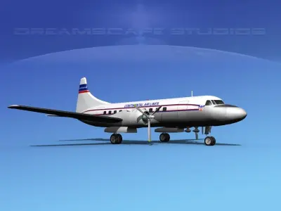 Convair CV-340 Continental 3D model