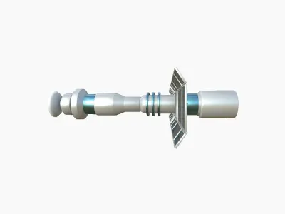 Satellite C03 White Blue - SciFi Space Design Low-poly 3D model