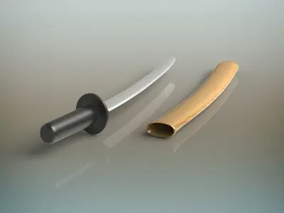Sword samurai Low-poly 3D model