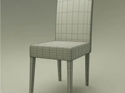 Simple Low Poly Dining Chair Free low-poly 3D model