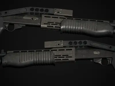 Spas-12 Shotgun 3D Model Low-poly 3D model