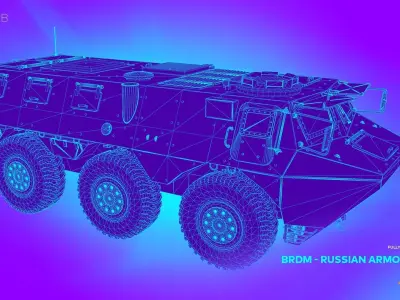 BRDM - Russian Armored Car 3D model