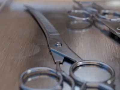 Hair Stylist PBR Scissors 3D model