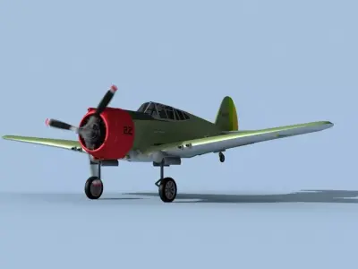 Curtiss H-75C Mohawk V19 Brazil 3D model
