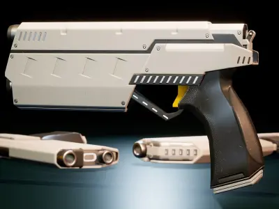 Futuristic Pistol Pack 2 3D model