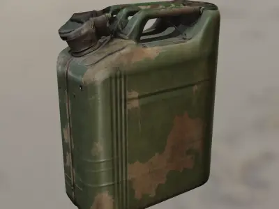 Rusty Jerry Can Low-poly 3D model