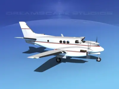 Beechcraft King Air C100 V13 3D model